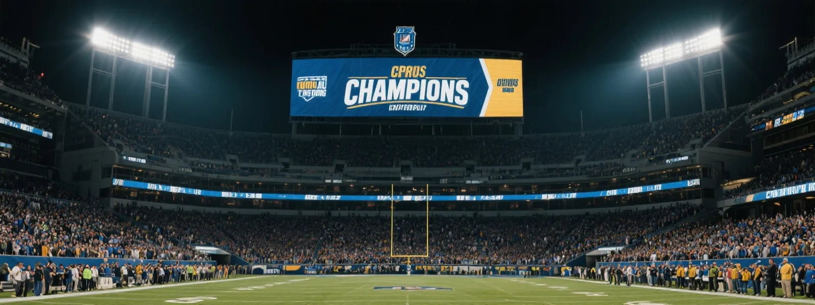 亚冠联赛球场夜景