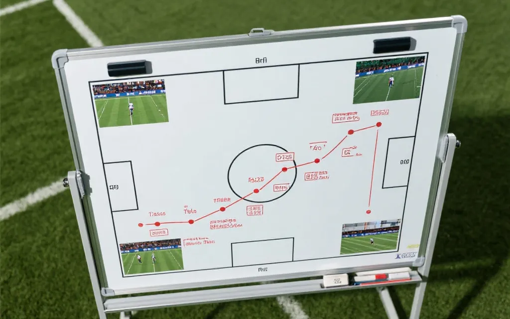 比赛复盘用的战术板与时间线数据可视化风格插图
